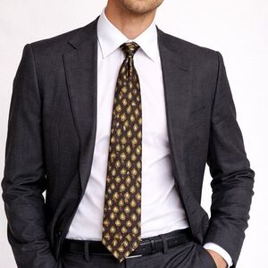 YSL  vintage printed silk tie